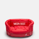 RED PADDED DOG BED