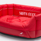 RED PADDED DOG BED