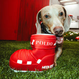 RED SQUEAKY DOG TOY