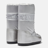 ICON GLANCE SILVER SATIN BOOTS