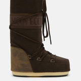 ICON STIEFEL AUS NUBUKLEDER UND FILZ IN DUNKELBRAUN