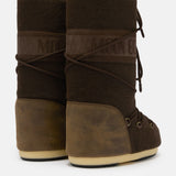 ICON STIEFEL AUS NUBUKLEDER UND FILZ IN DUNKELBRAUN