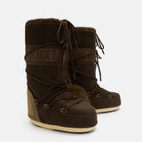 ICON STIEFEL AUS NUBUKLEDER UND FILZ IN DUNKELBRAUN