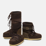 ICON STIEFEL AUS NUBUKLEDER UND FILZ IN DUNKELBRAUN