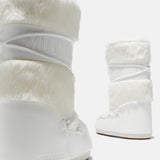 BOTTES ICON WHITE EN FAUSSE FOURRURE