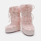 ICON PINK FAUX-FUR BOOTS