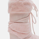 ICON PINK FAUX-FUR BOOTS