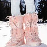 ICON PINK FAUX-FUR BOOTS