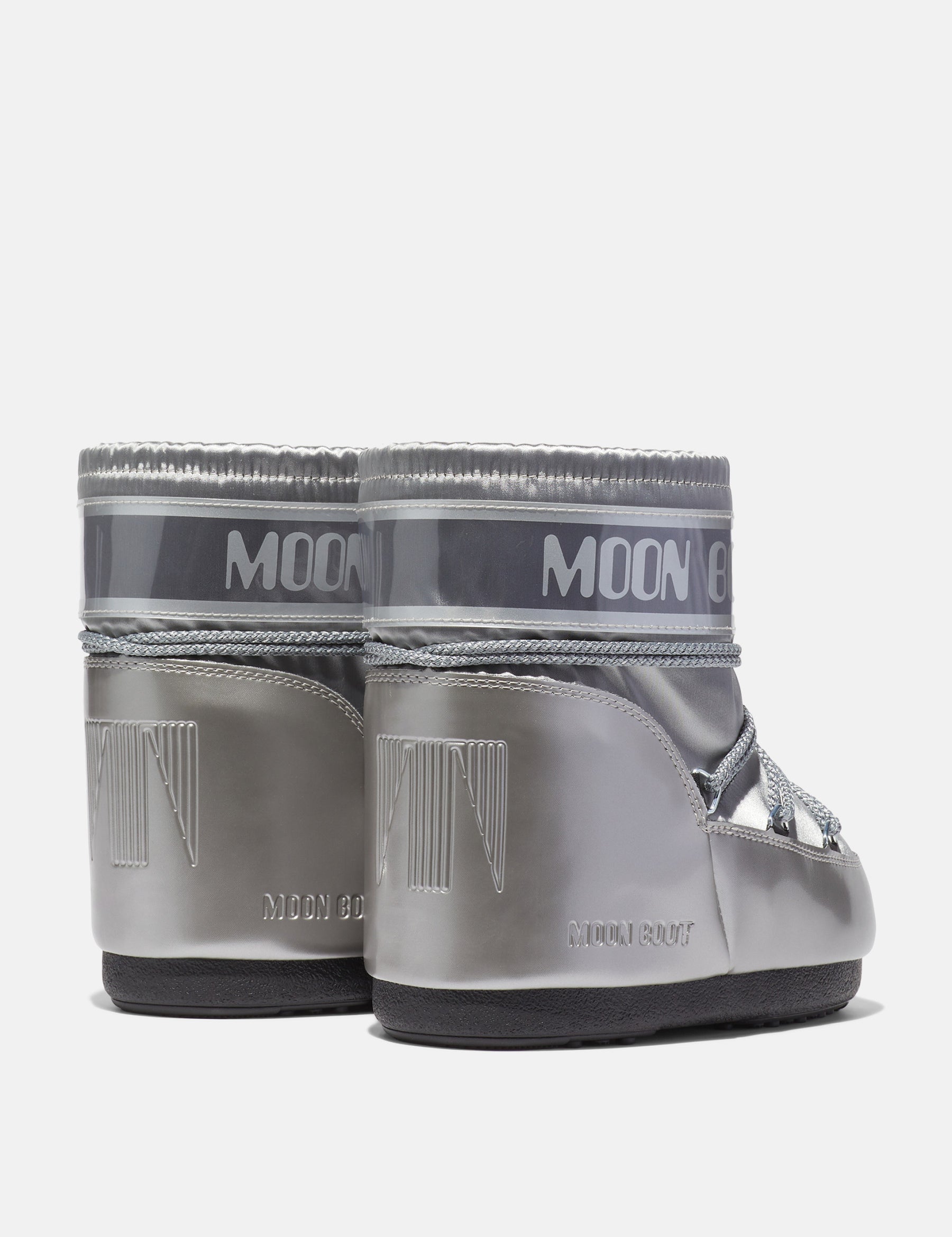 ICON LOW GLANCE SILBERNE SATIN STIEFEL
