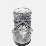 ICON LOW GLANCE SILBERNE SATIN STIEFEL