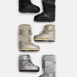 ICON LOW GLANCE SILBERNE SATIN STIEFEL