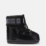 ICON LOW GLANCE BLACK SATIN BOOTS