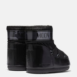 ICON LOW GLANCE BLACK SATIN BOOTS