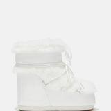 BOTTES ICON LOW WHITE EN FAUSSE FOURRURE