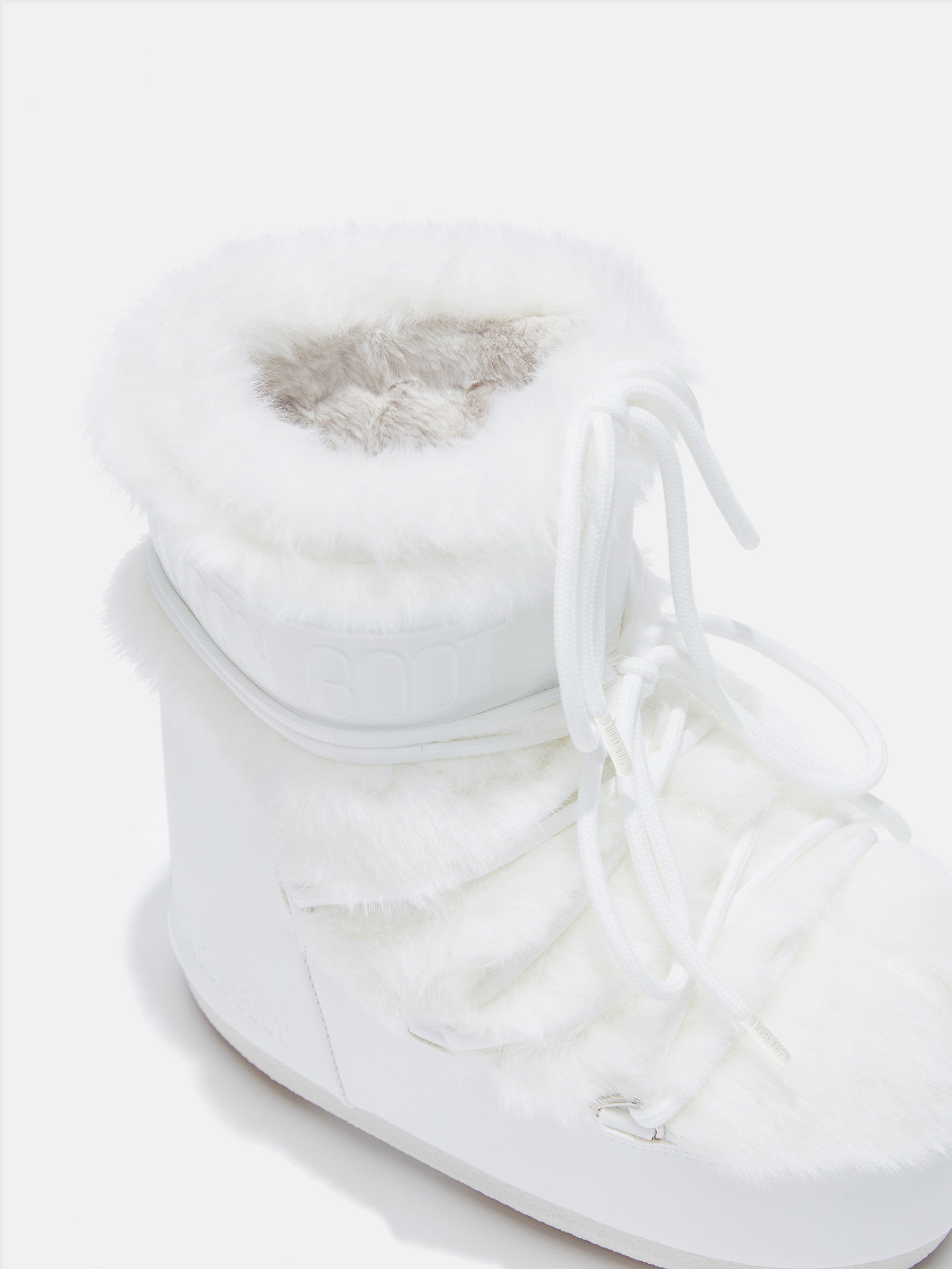 ICON LOW WHITE FAUX-FUR BOOTS – Moon Boot