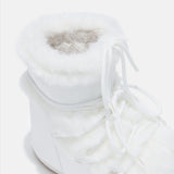BOTTES ICON LOW WHITE EN FAUSSE FOURRURE