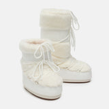 BOTTES ICON LOW WHITE EN FAUSSE FOURRURE