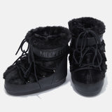 ICON LOW BLACK FAUX-FUR BOOTS