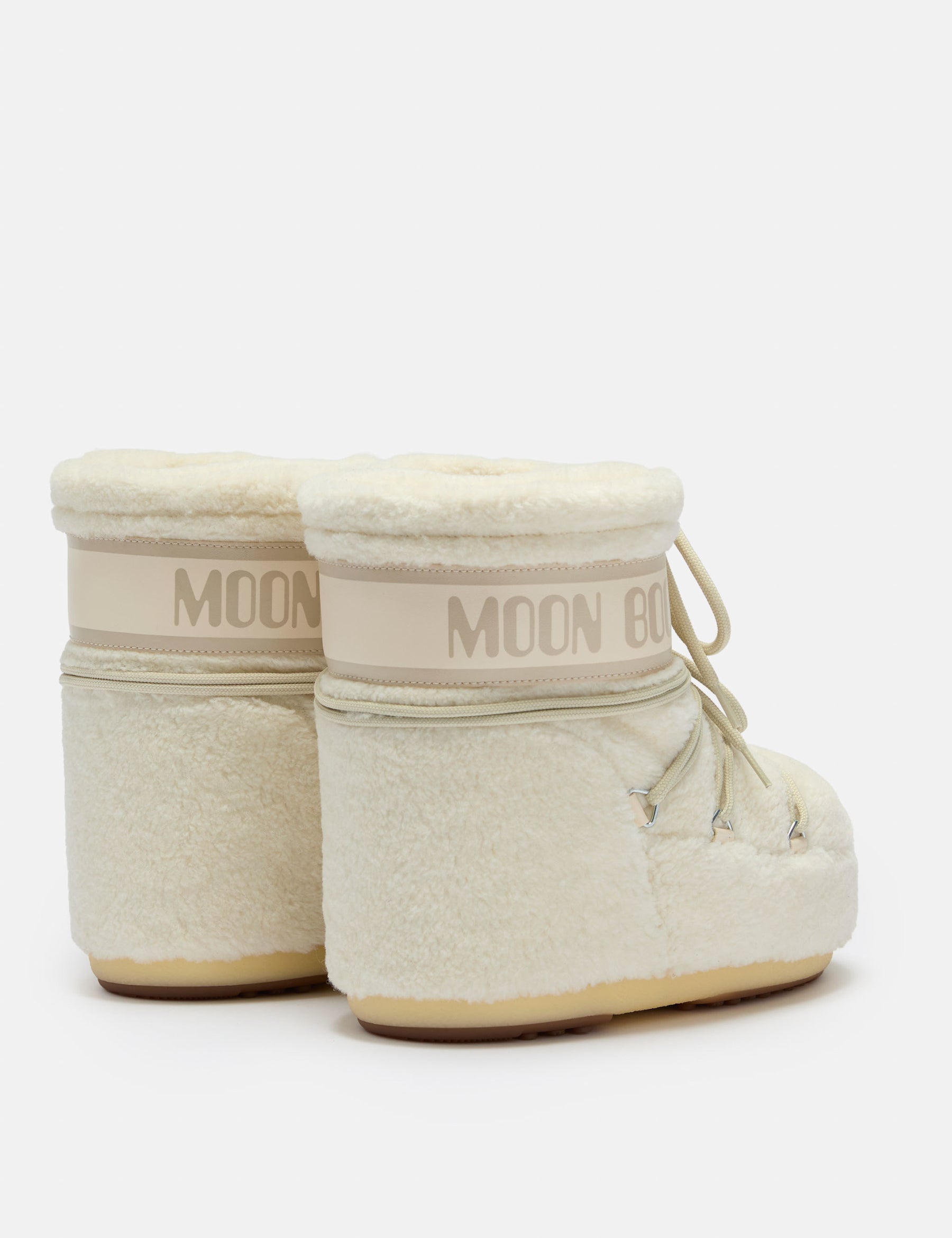 ICON LOW STIEFEL AUS FLEECE IN CREME