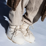 ICON LOW STIEFEL AUS FLEECE IN CREME