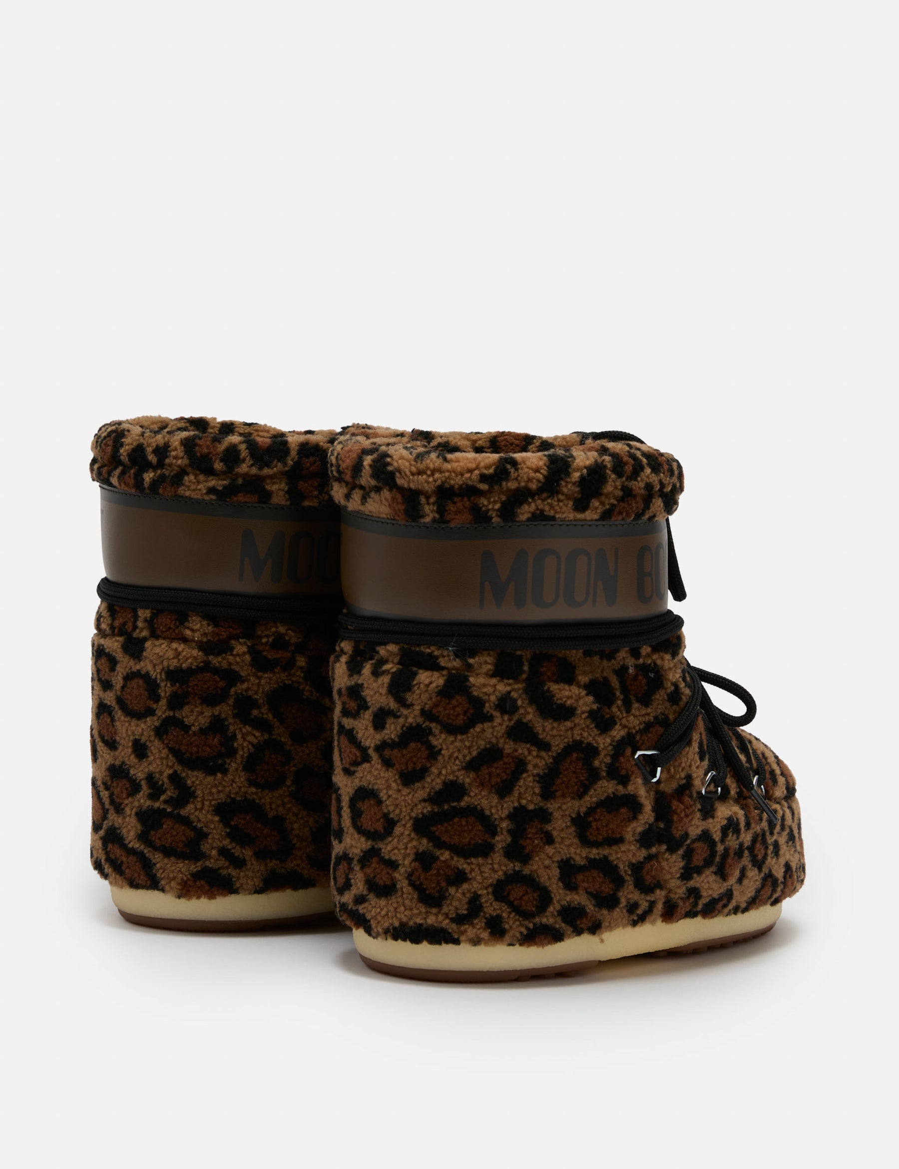 ICON LOW STIEFEL AUS FLEECE MIT LEOPARDENMUSTER