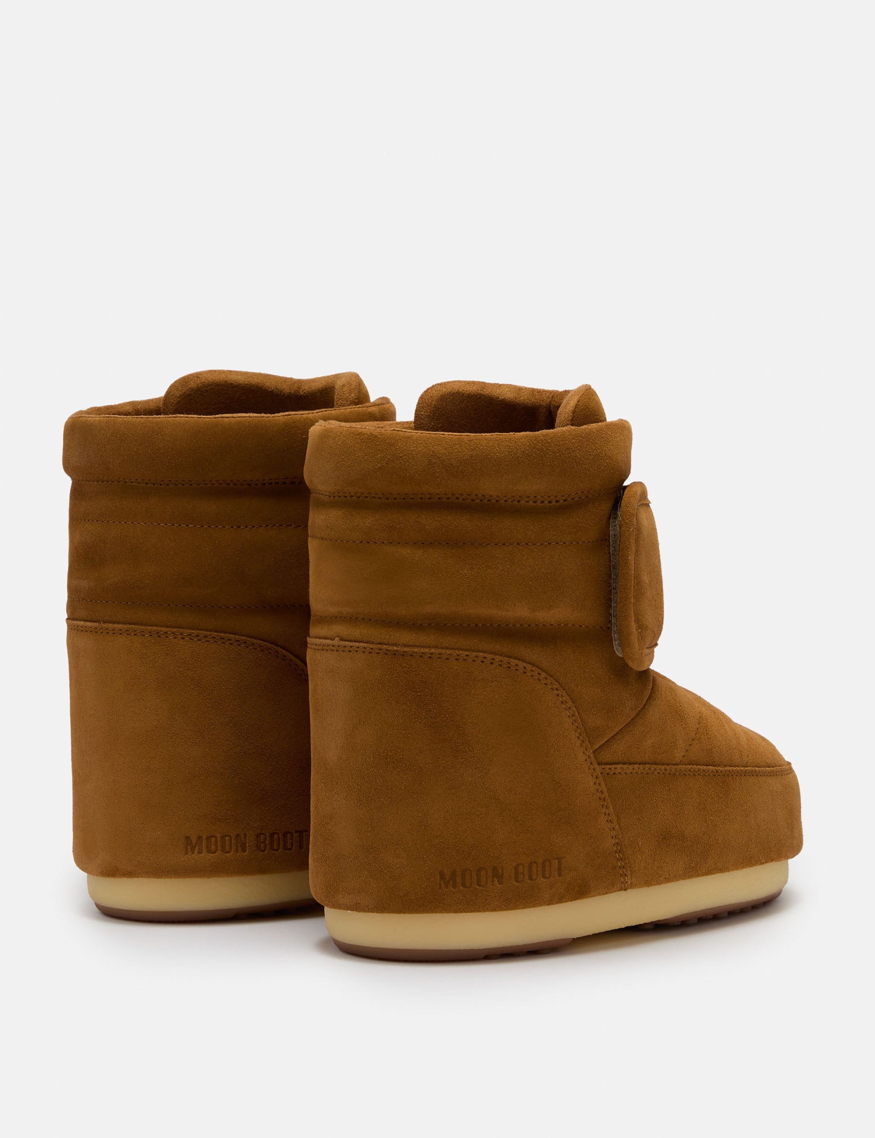 BOTTES ICON STRAP EN DAIM MARRON