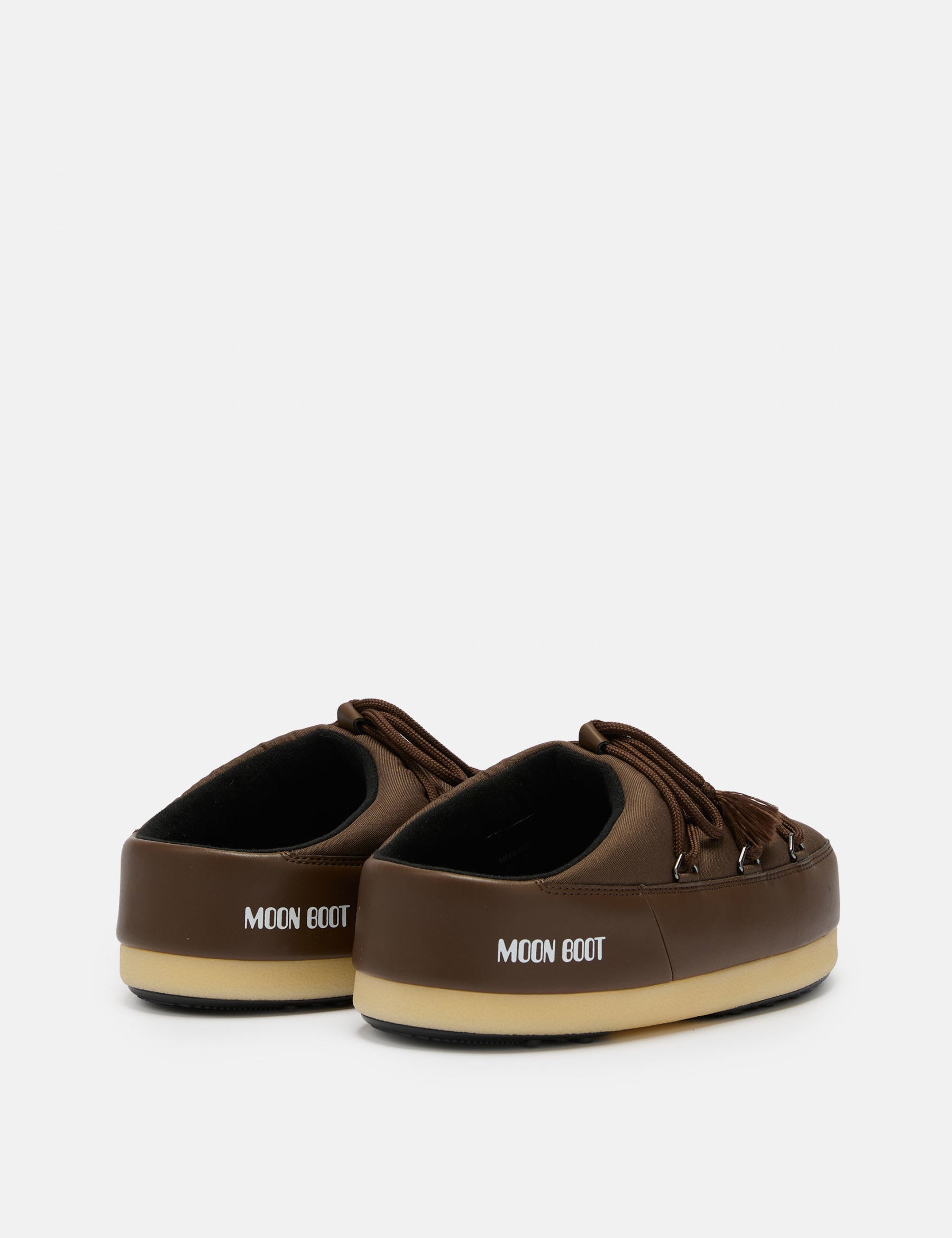 EVX MULES AUS NYLON IN BRAUN
