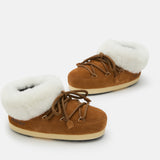 MULE EVX IN PELLE SCAMOSCIATA MARRONE