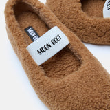 BALLERINAS AUS SHEARLING IN BRAUN