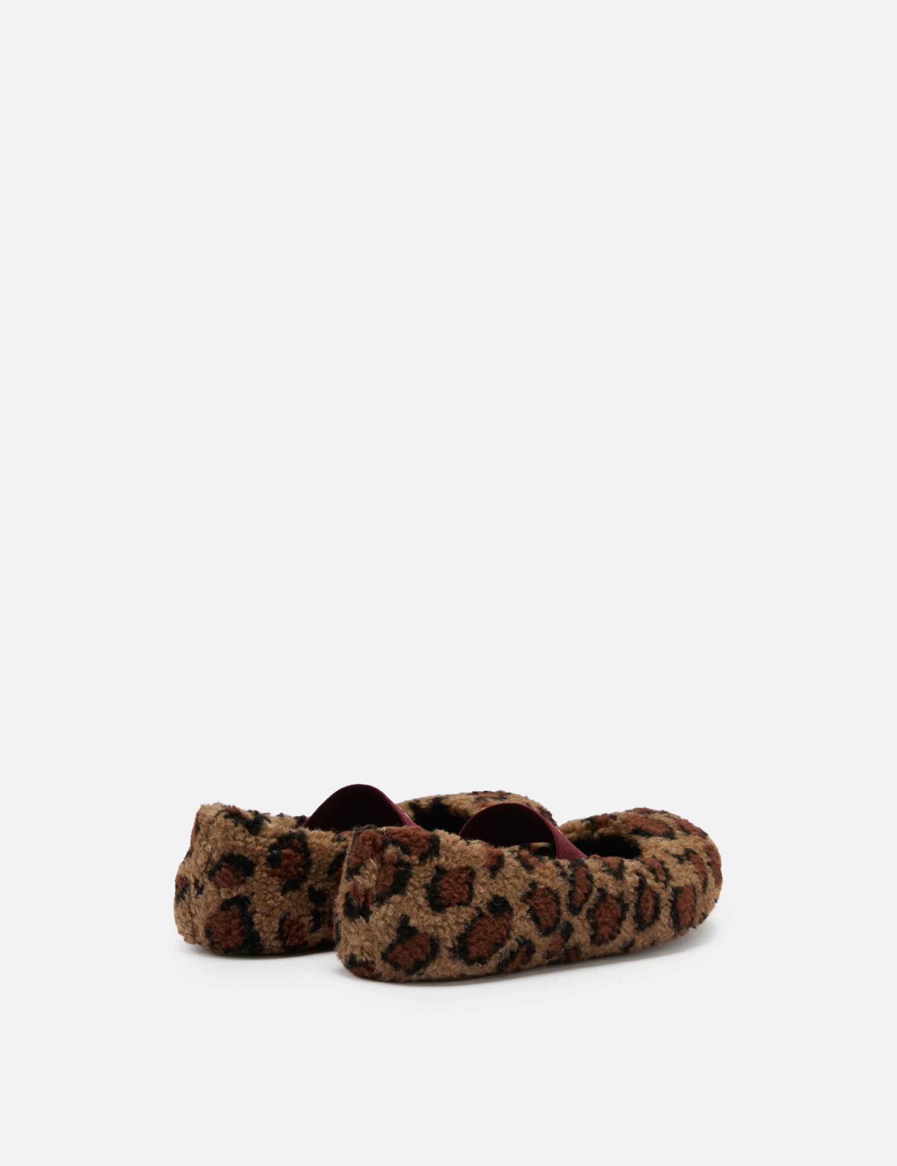 BALLERINAS AUS FLEECE MIT LEOPARDENMUSTER