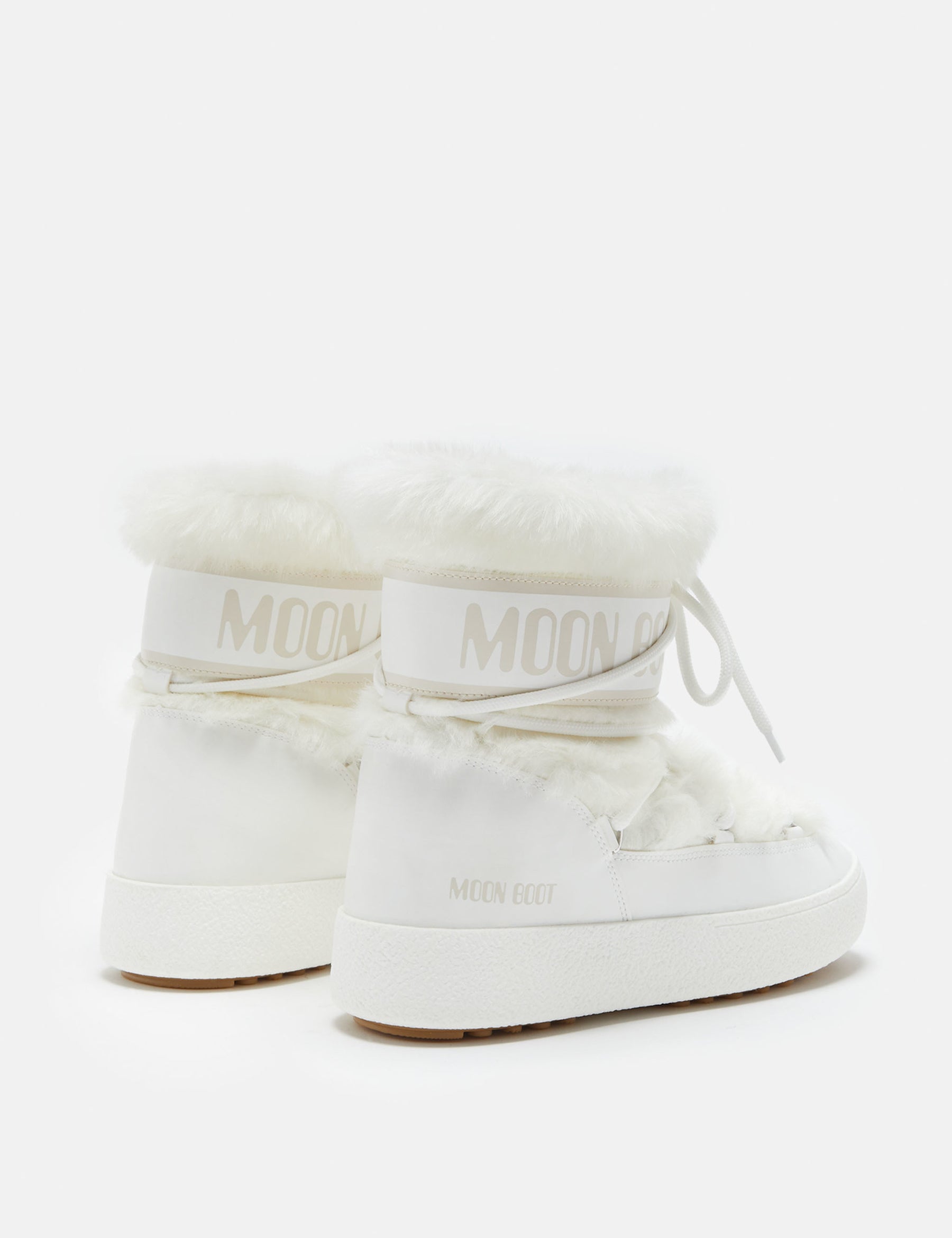 LTRACK LOW FAUX-FUR STIEFEL WEIß