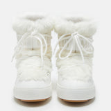 LTRACK LOW FAUX-FUR STIEFEL WEIß