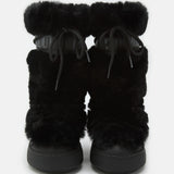 BOTTES HAUTES LTRACK EN FAUSSE FOURRURE NOIRE