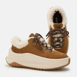 MOON247 CITY BRAUNE SNEAKERS AUS SHEARLING