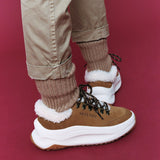 MOON247 CITY BRAUNE SNEAKERS AUS SHEARLING
