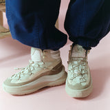 MOON247 XLACE MID GREY & PINK SNEAKERS