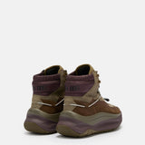 MOON247 XLACE MID KHAKI & BROWN SNEAKERS