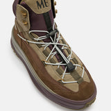 MOON247 XLACE MID KHAKI & BROWN SNEAKERS