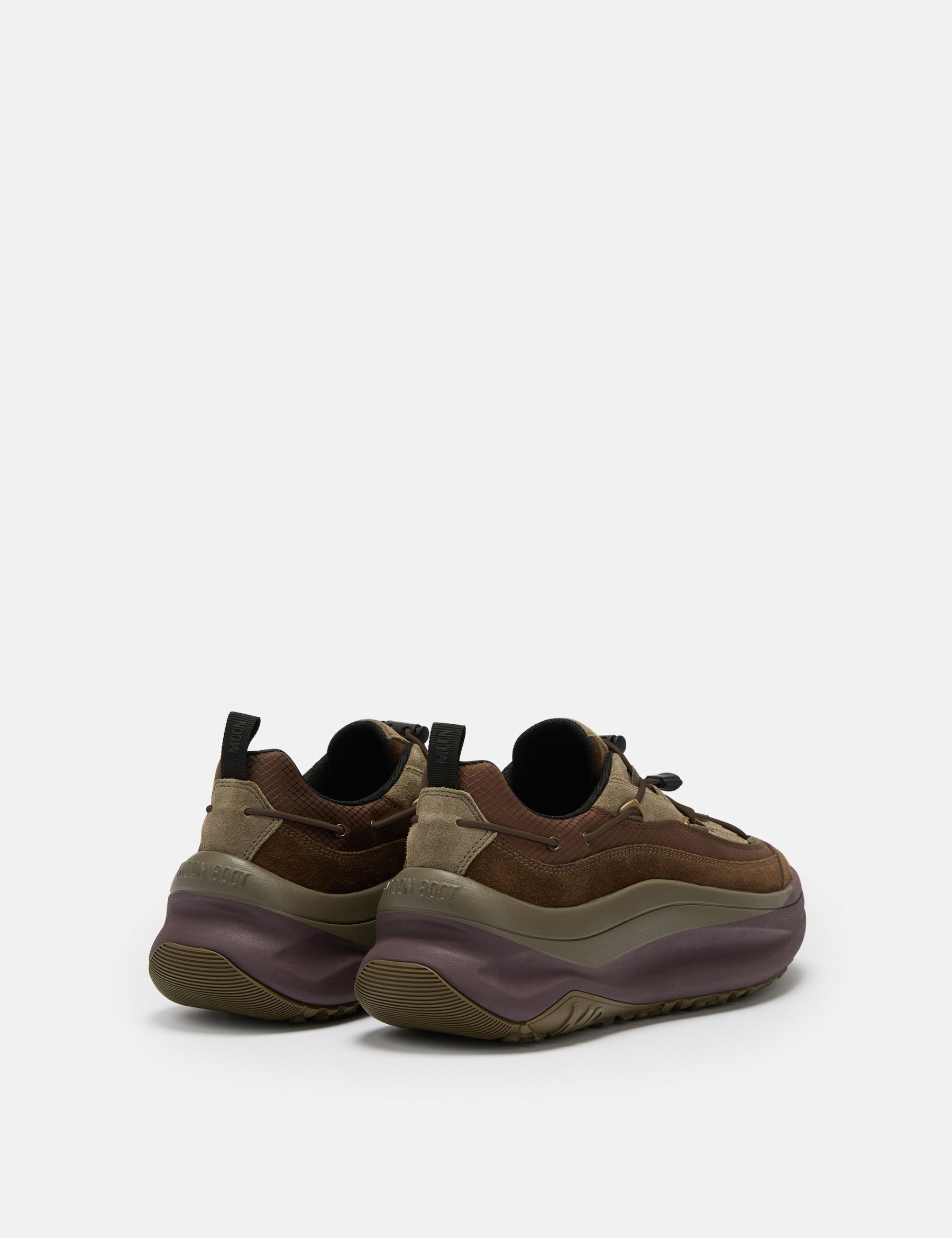 MOON247 XLACE SNEAKER IN KHAKI UND BRAUN