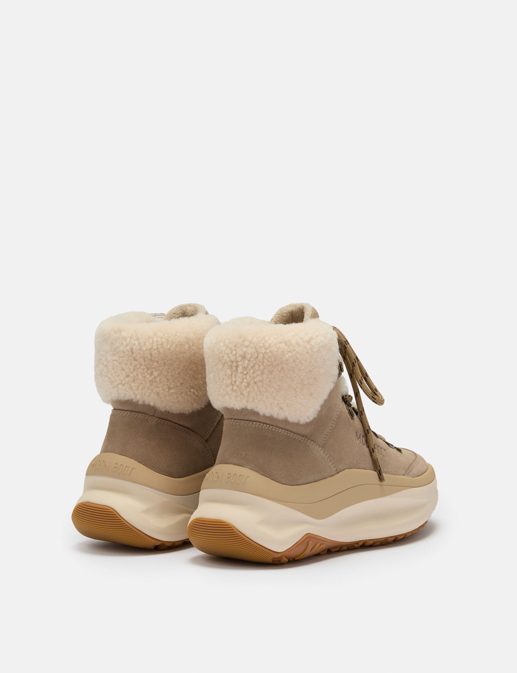 MOON247 CITY MID SNEAKERS AUS SHEARLING IN BEIGE