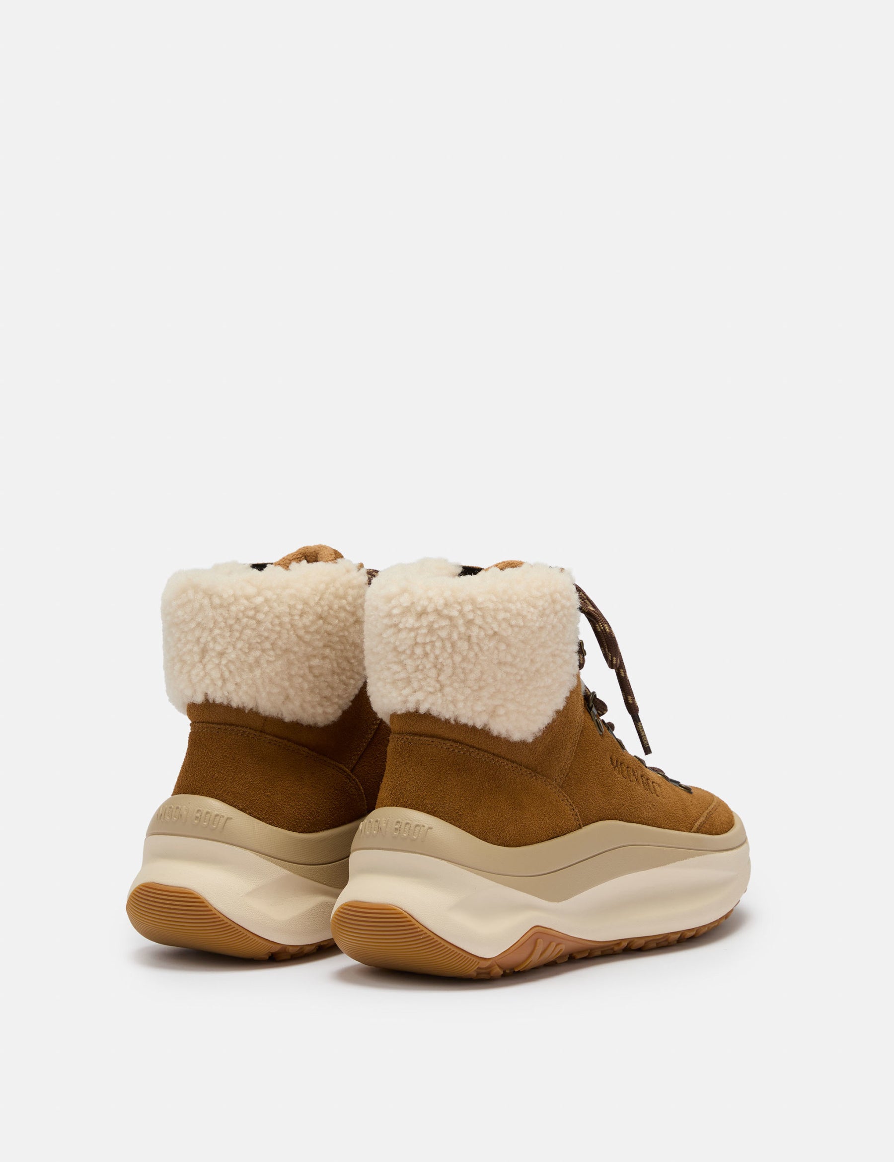 MOON247 CITY MID SNEAKERS AUS SHEARLING IN BRAUN
