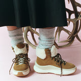 MOON247 CITY MID SNEAKERS AUS SHEARLING IN BRAUN