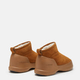 STIVALE MEZZALUNA LOW IN PELLE SCAMOSCIATA MARRONE