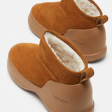 STIVALE MEZZALUNA LOW IN PELLE SCAMOSCIATA MARRONE
