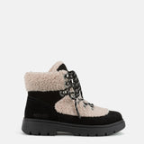 COMBAT STIEFEL AUS FLEECE IN SCHWARZ