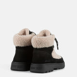 COMBAT STIEFEL AUS FLEECE IN SCHWARZ