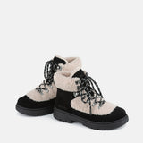 COMBAT STIEFEL AUS FLEECE IN SCHWARZ
