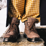 COMBAT BOOT DARK BROWN NUBUCK