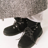 STIVALE COMBAT NERO IN FELTRO