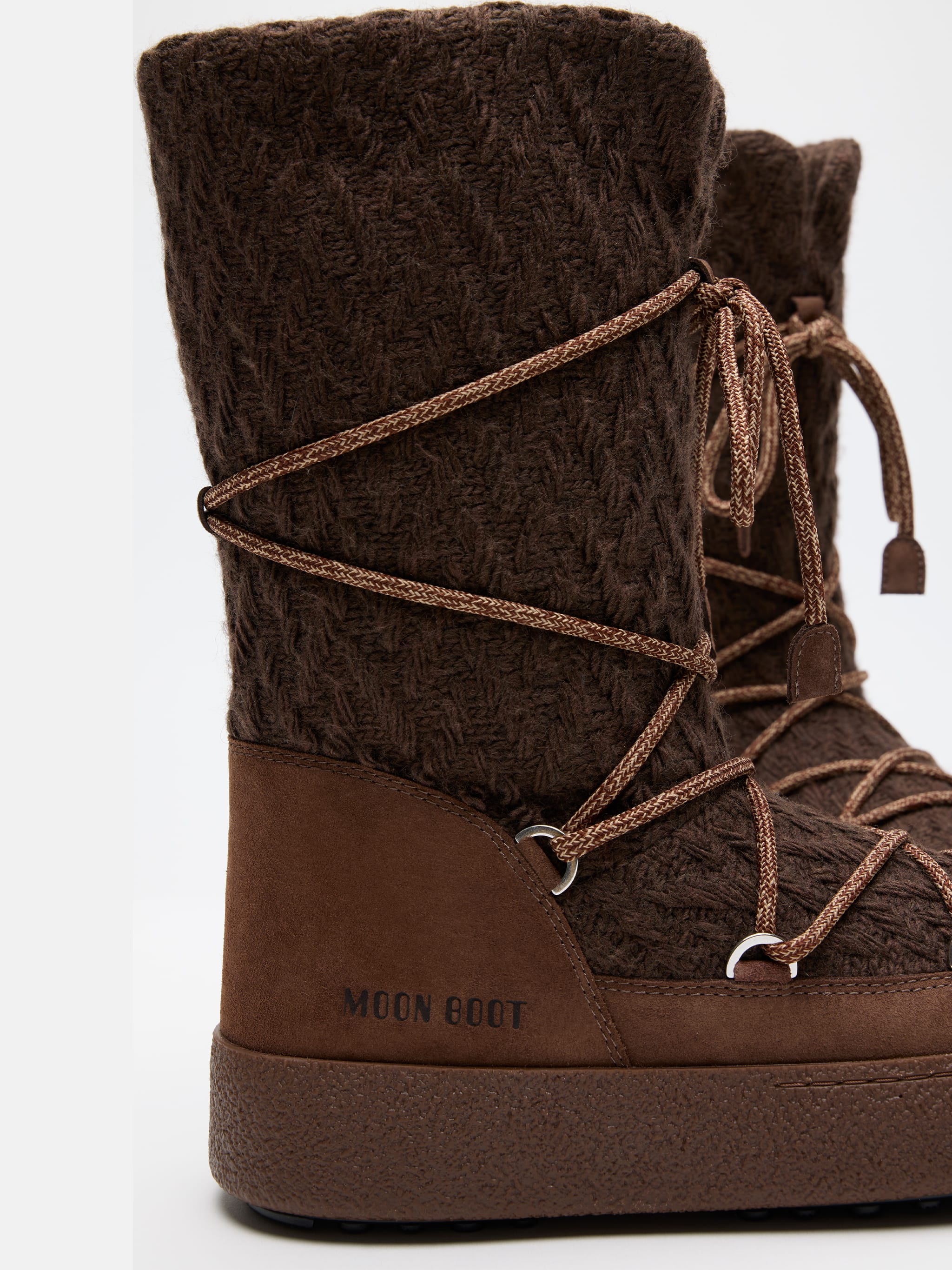 MOON BOOT X GUEST IN RESIDENCE LTRACK COCOA KNIT BOOTS image number 3